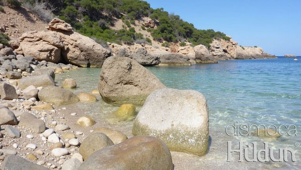 Textura de arena en en Basset, Andratx, Mallorca