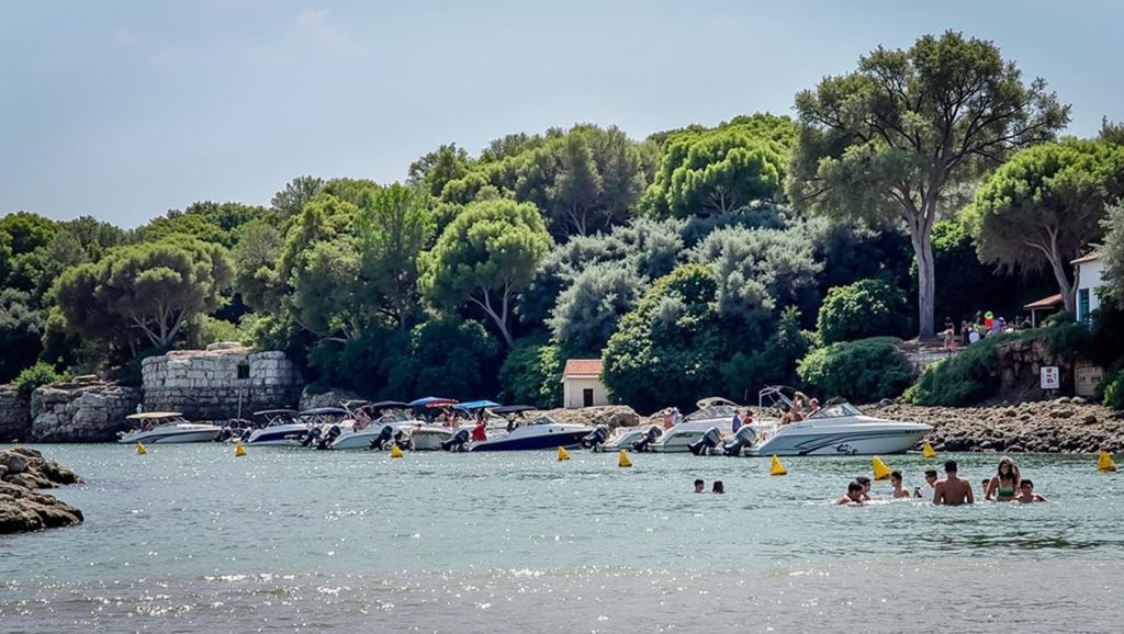 Entorno natural de Cala en Blanes en Menorca