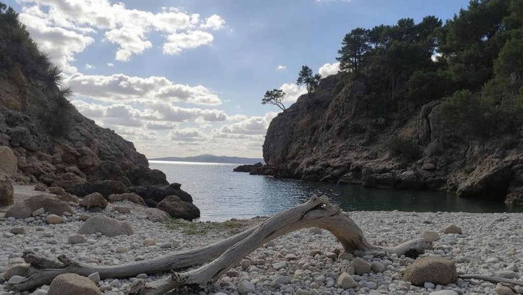 Vista de Cala en Feliu desde la orilla, Pollença