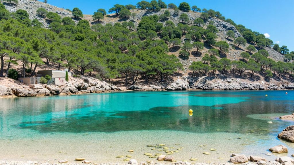 Panorámica completa de Cala en Feliu, playa de Pollença