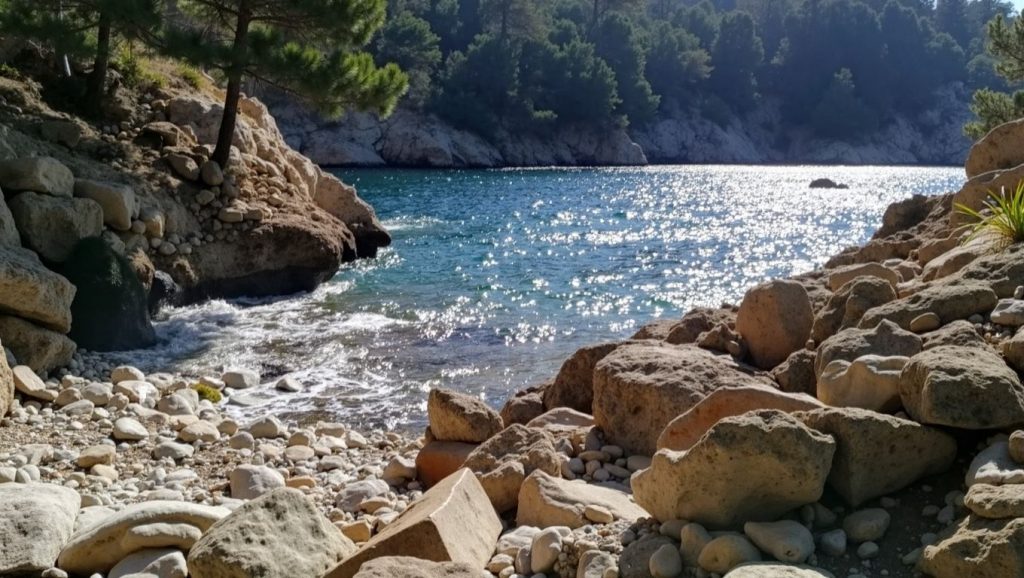 Textura de arena en en Gossalba, Pollença, Mallorca