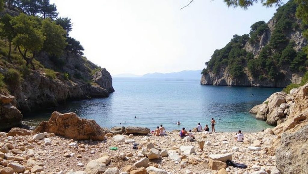 Playa en Gossalba en Pollença, Mallorca