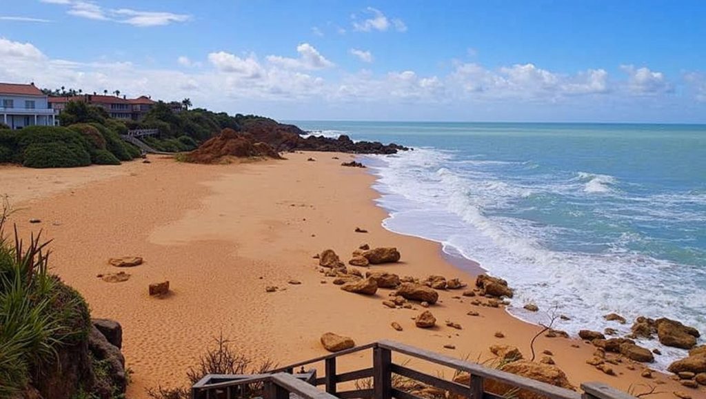 Panorámica de Cala Encendida con cielo despejado, Conil de la Frontera