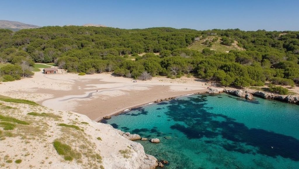 Agua y arena en Cala es Matzocs, Artà