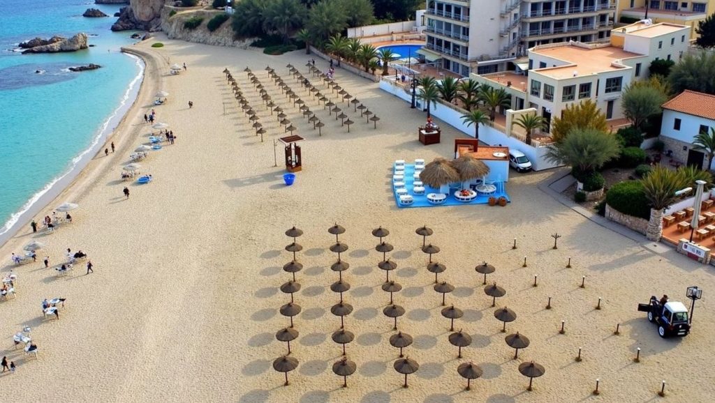 Playa Gat desde la arena, Capdepera, Mallorca