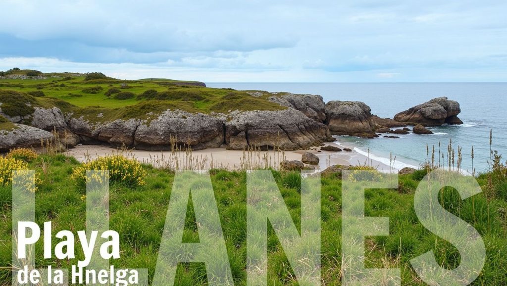 Entorno natural de Cala La Huelga o El Portiello en Asturias
