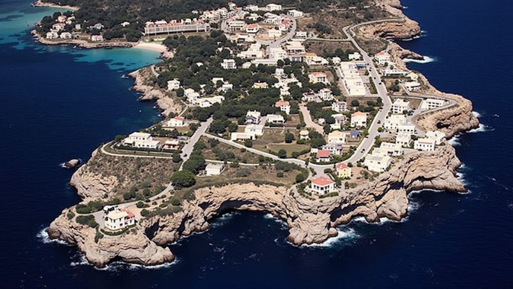 Amplio horizonte marino en Cala Marçal, Felanitx
