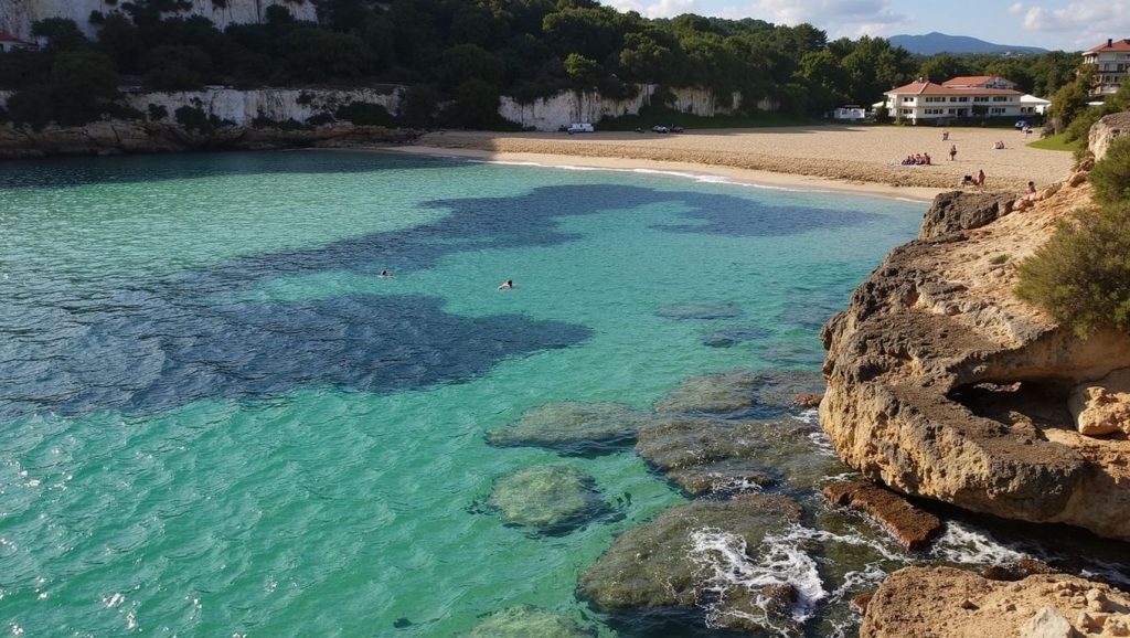 Horizonte desde Cala Mendia, Manacor, Mallorca