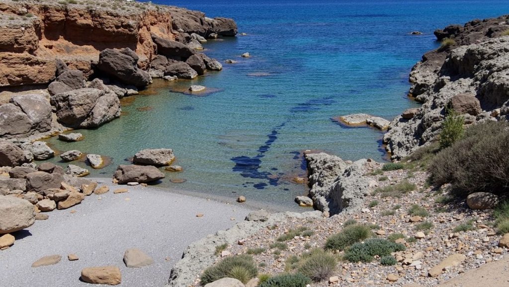Playa Mesquida desde la arena, Capdepera, Mallorca