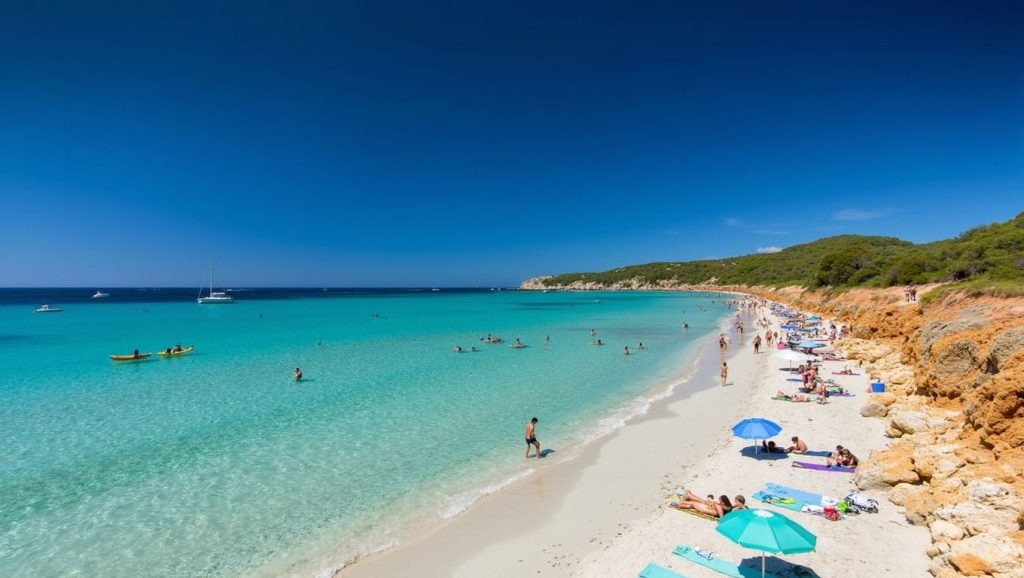 Playa Mesquida desde la arena, Capdepera, Mallorca