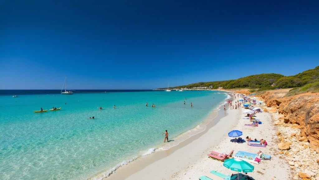Playa Millor desde la arena, Son Servera, Mallorca