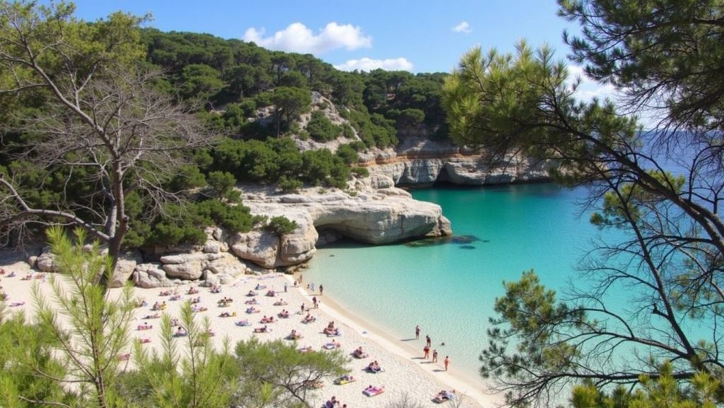 Orilla tranquila de Cala Mitjana (Artà), playa de Artà