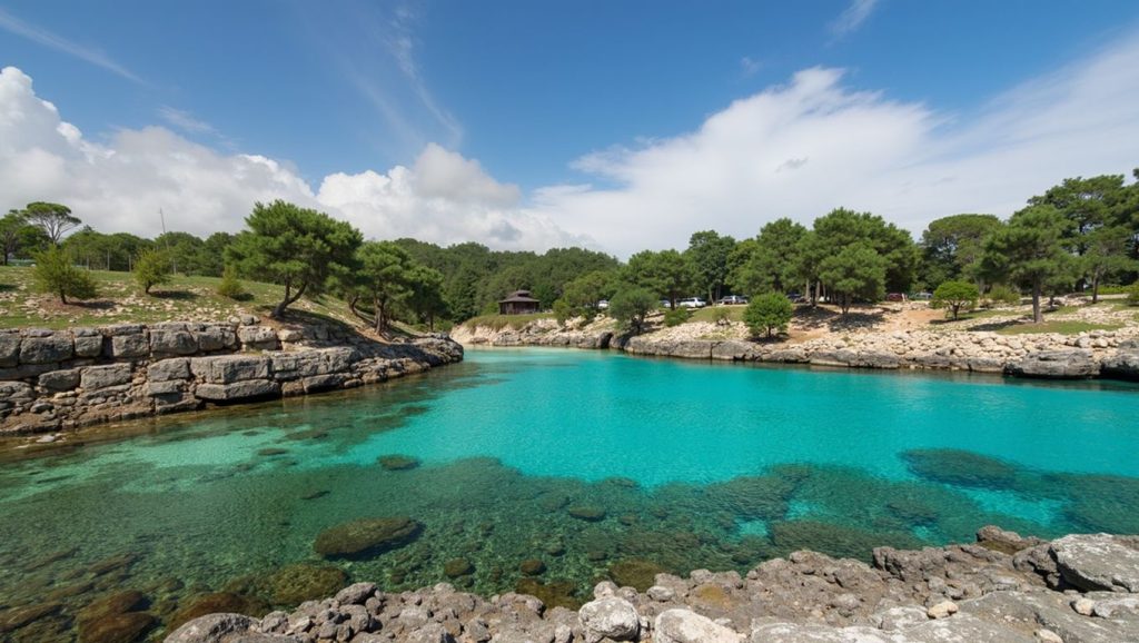 Primer plano de la orilla de Cala Mitjana (Artà), Artà