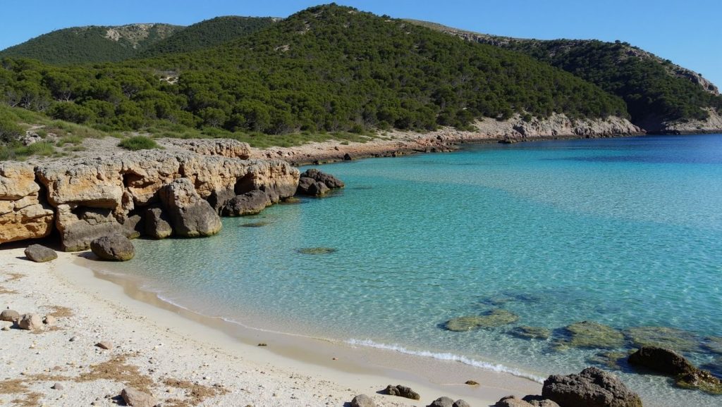 Vista de Cala Moltó en Capdepera, Mallorca