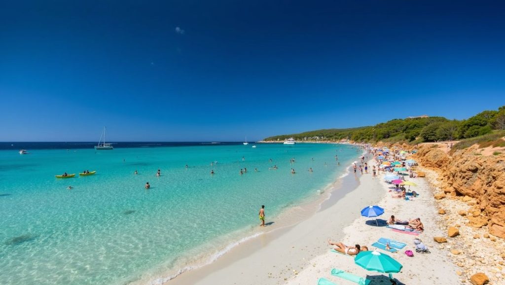 Vista general de Cala Mondragó, Santanyí