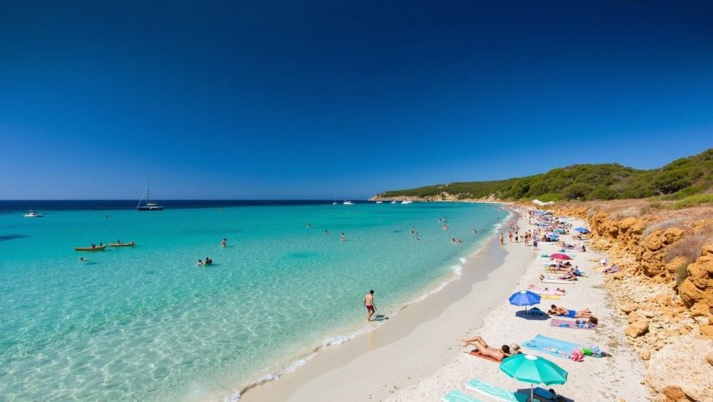 Vista general de Cala Mondragó, Santanyí