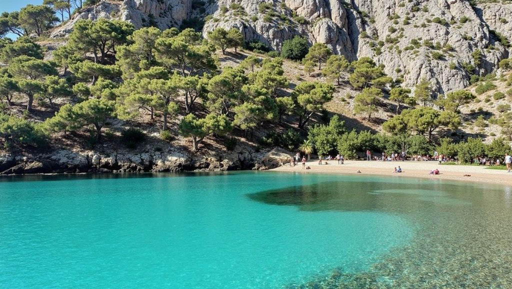 Amplio horizonte marino en Cala Murta, Pollença