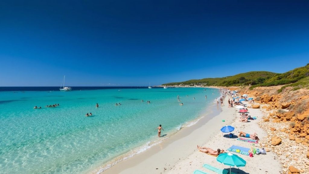 Detalle del agua en Cala Nova, Santa Eulàlia des Riu, Ibiza