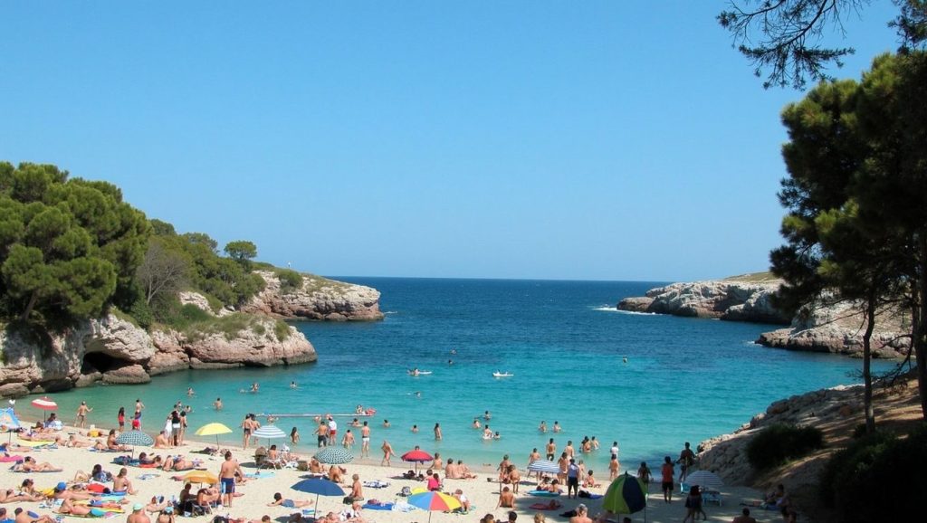 Vista de Cala Petita desde la orilla, Manacor