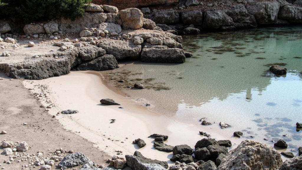 Línea de costa en Cala Petita, Manacor