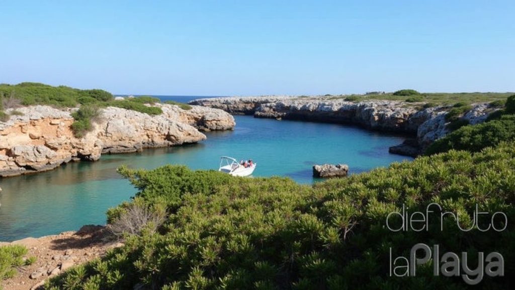 Panorámica completa de Cala Petita, playa de Manacor