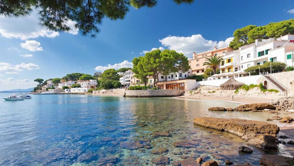Playa Poncet desde la arena, Alcúdia, Mallorca