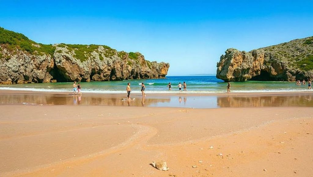 Panorámica de Cala Puerto Llampreu, Asturias