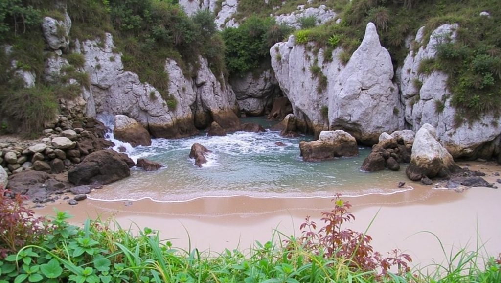 Aguas de Cala Puerto Llampreu en Asturias (Asturias)