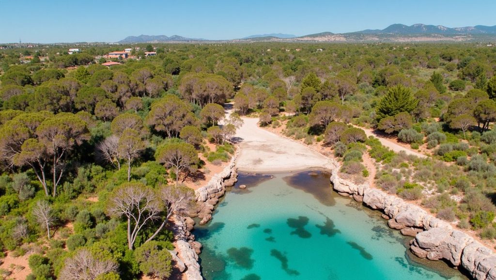 Playa sa Nau desde la arena, Felanitx, Mallorca
