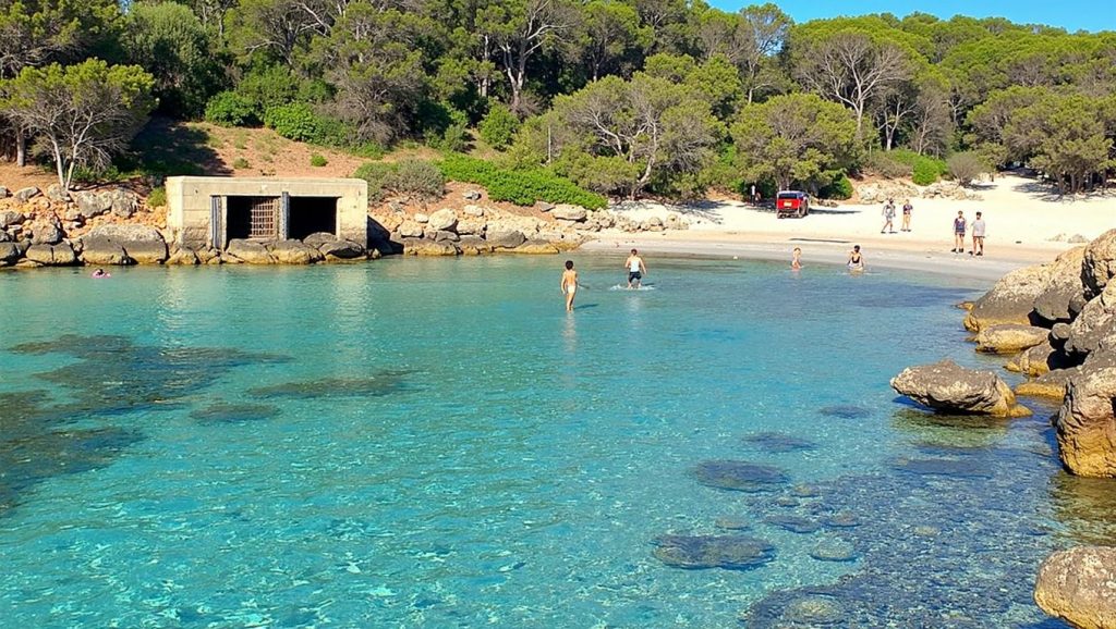 Acceso a Cala sa Nau desde el aparcamiento, Felanitx