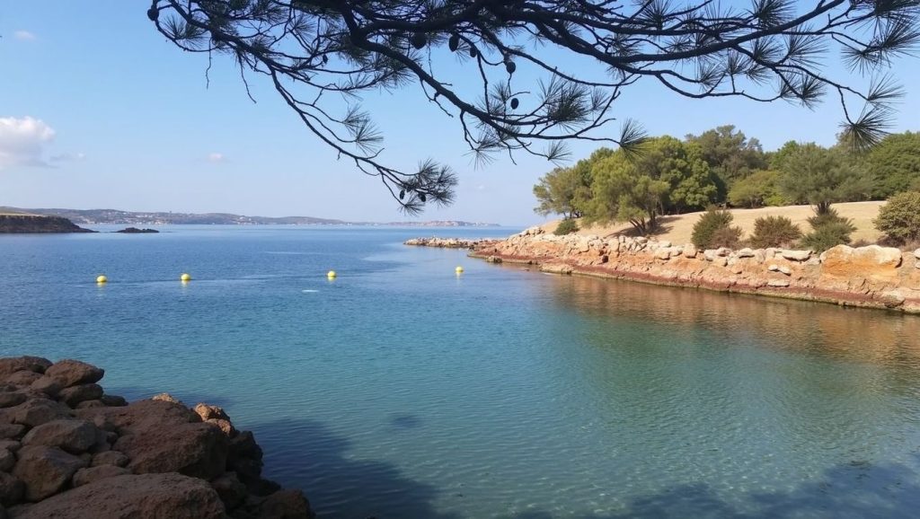 Agua y arena en Cala Salada, Sant Antoni de Portmany
