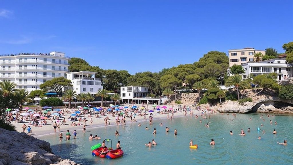 Arena y orilla en Cala Santanyí, Santanyí, Mallorca