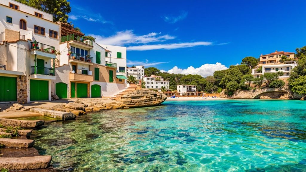 Playa Santanyí desde la arena, Santanyí, Mallorca
