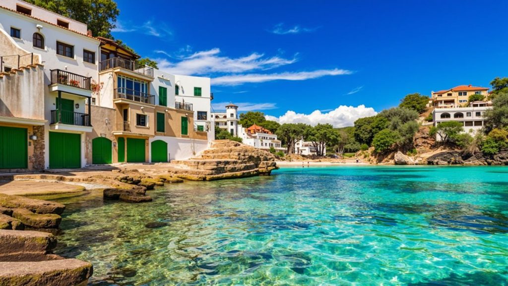 Vista de Cala Santanyí desde la orilla, Santanyí