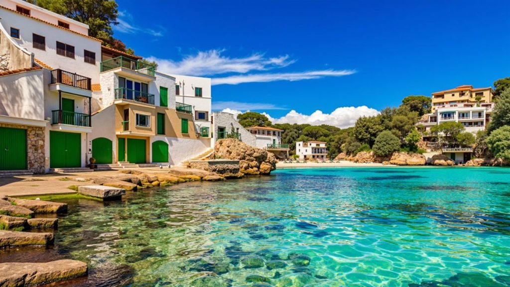 Vista de Cala Santanyí desde la orilla, Santanyí