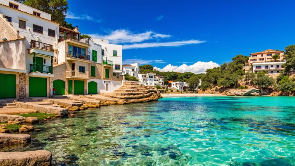 Vista de Cala Santanyí desde la orilla, Santanyí