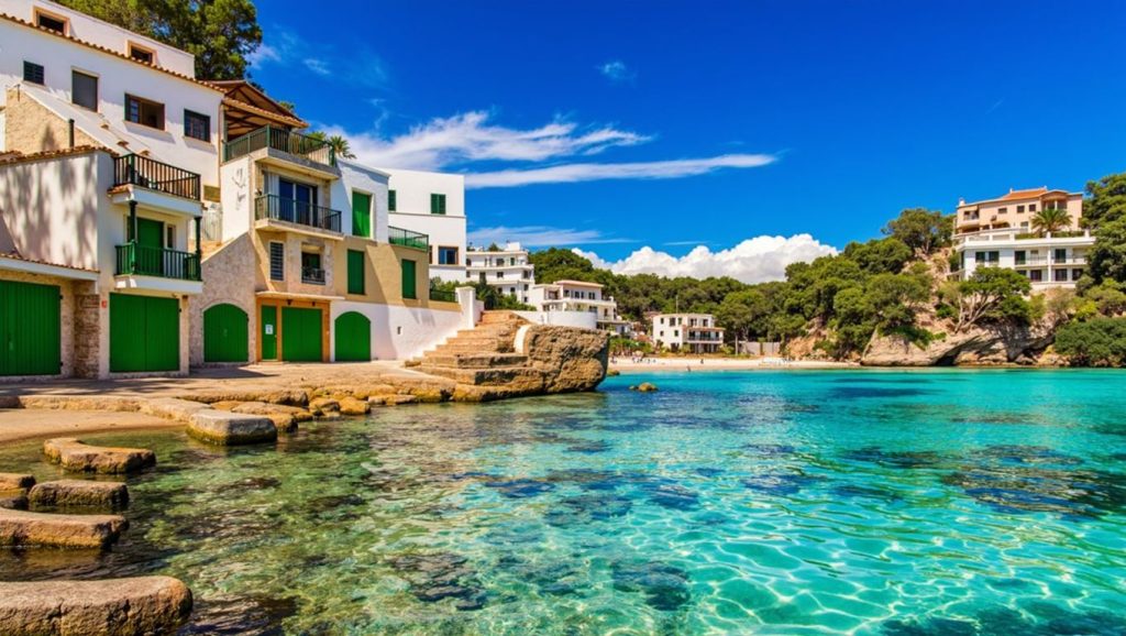 Playa Santanyí desde la arena, Santanyí, Mallorca