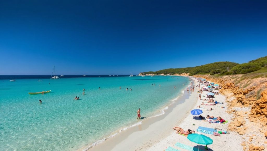 Arena fina en Tarida, Sant Antoni de Portmany, Ibiza