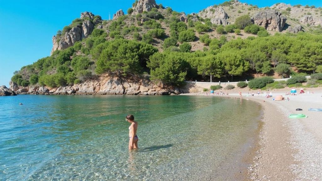 Línea de costa en Cala Tuent, Escorca