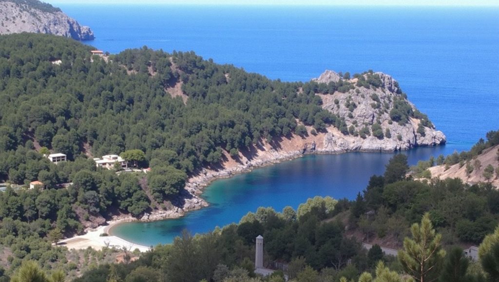 Panorámica completa de Cala Tuent, playa de Escorca