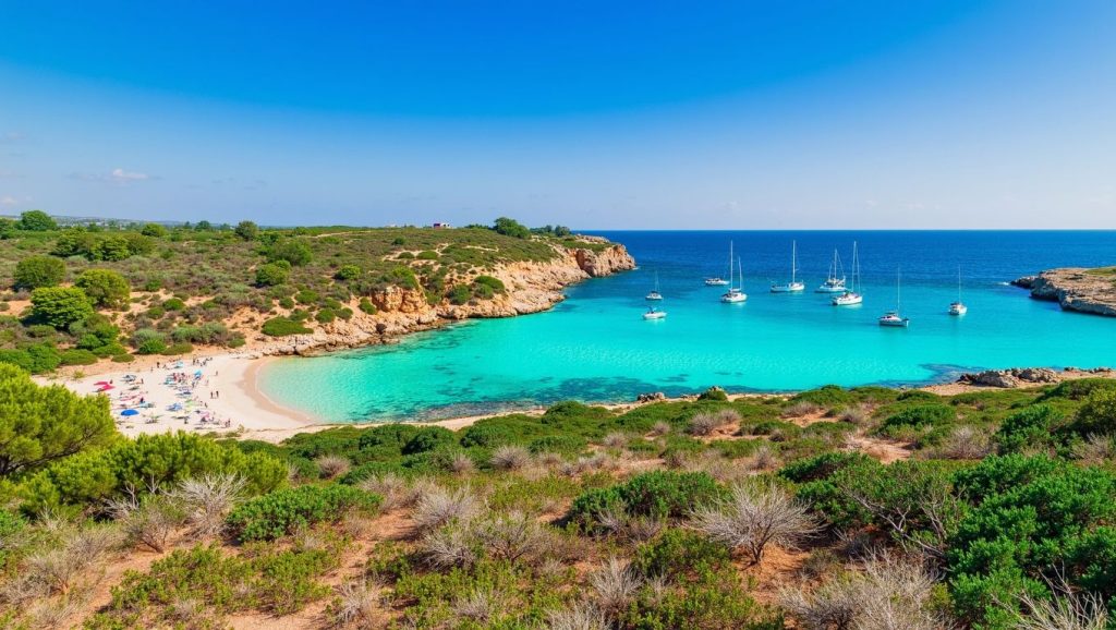 Vista de Cala Varques desde la orilla, Manacor