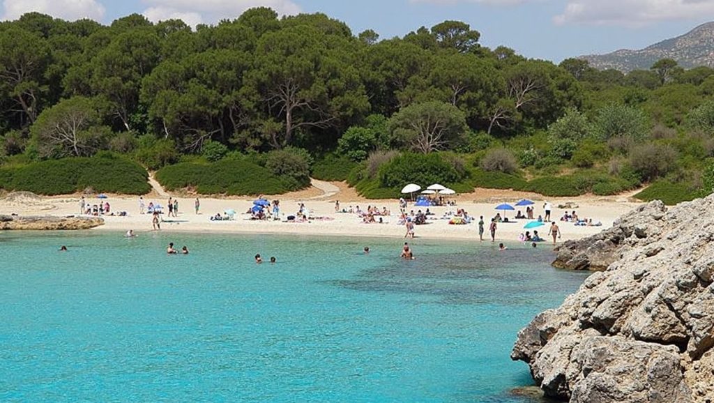 Detalle del agua en Cala Varques, Manacor, Mallorca