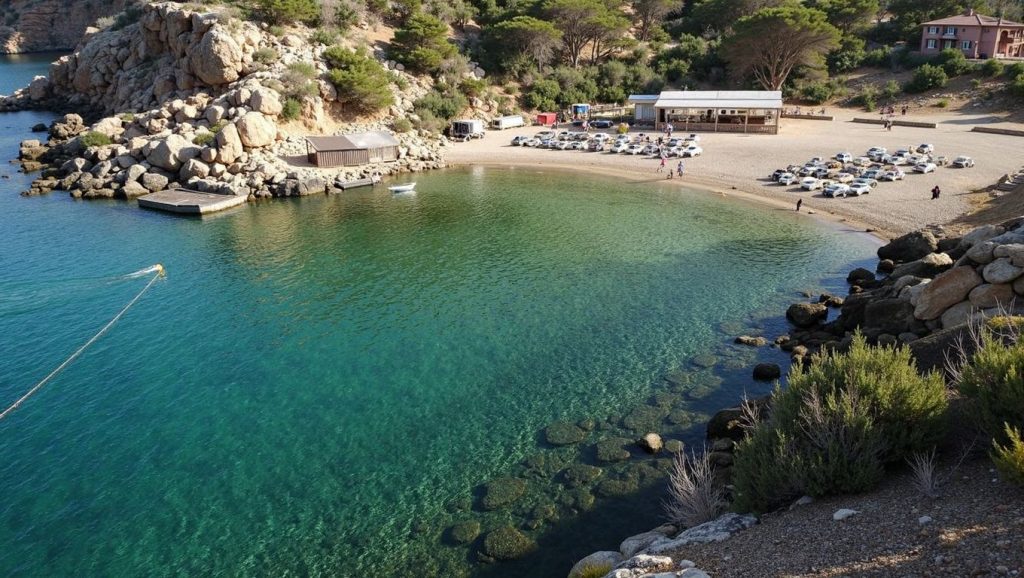 Agua y arena en Cala Vedella, Sant Josep de sa Talaia