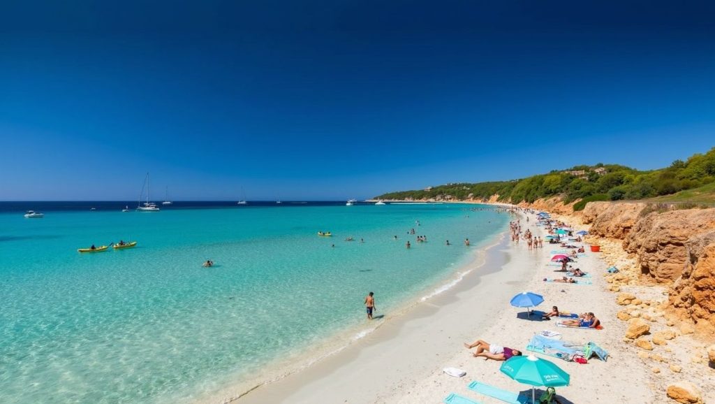 Playa Vinyes desde la arena, Calvià, Mallorca