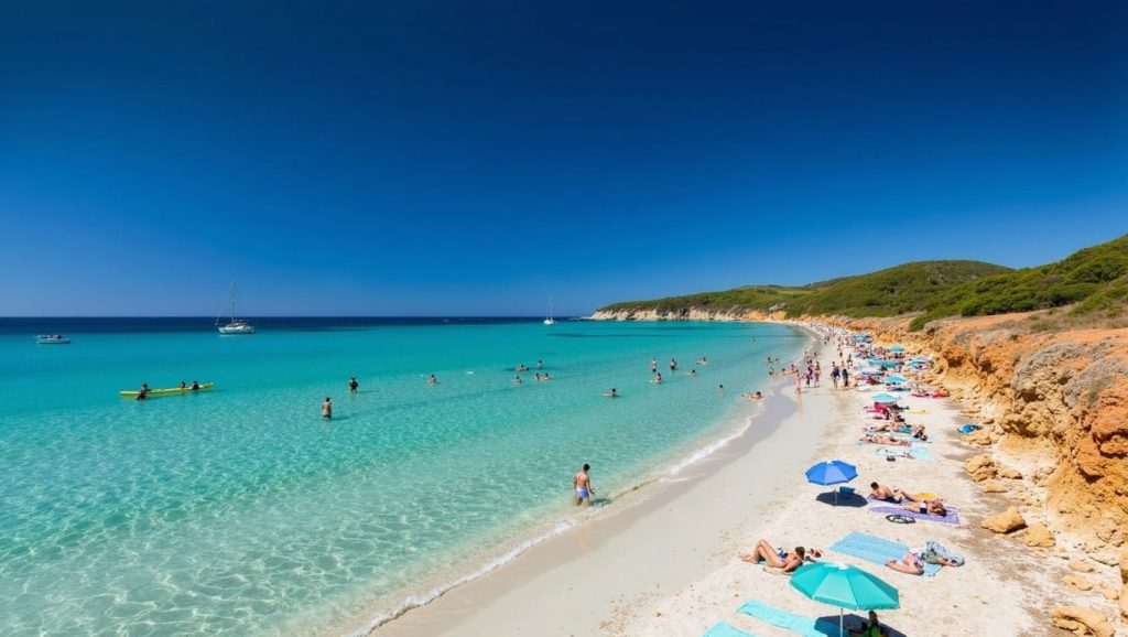 Olas rompiendo en Cala Xarraca, Sant Joan de Labritja