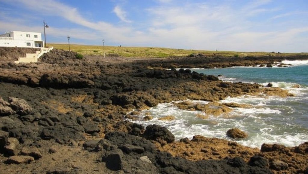 Panorámica de Caleta del Guincho, Lanzarote