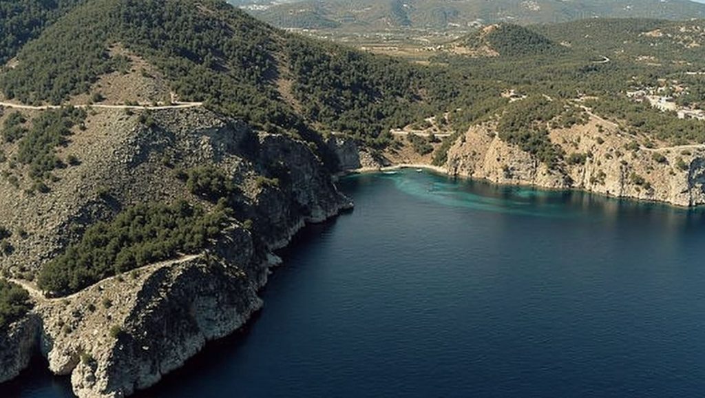Arena y mar en es Caló Blanc, Andratx, Mallorca