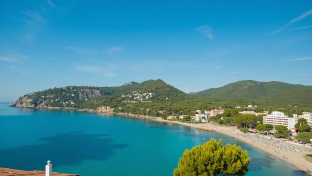 Orilla de Es Canyaret con olas suaves en Capdepera