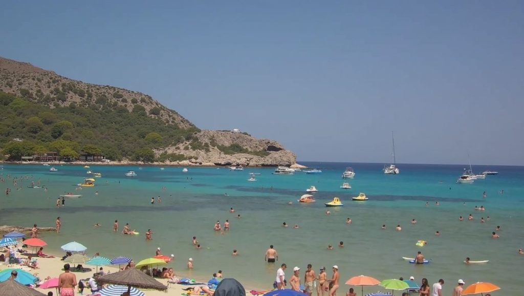 Vista del litoral en Es Canyaret, Capdepera