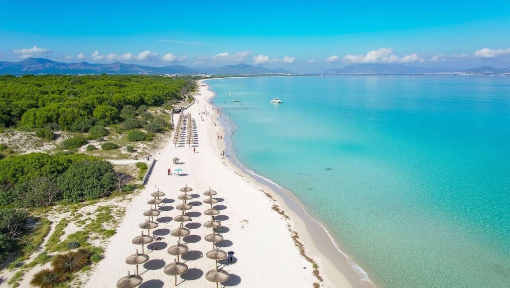 Textura de arena en Es Comú (sector natural Platja de Muro), Muro, Mallorca